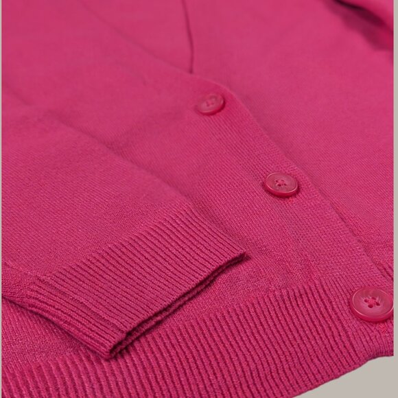 A New Day Bright Pink Cardigan Sweater - Medium - Picture 6 of 7